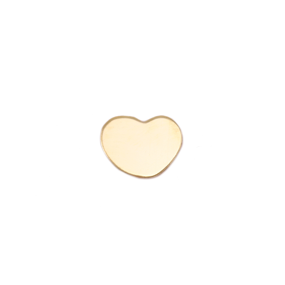 Metal Stamping Blanks Gold Filled Heart, 8.5mm (.33") x 6.5mm (.26"), 24g